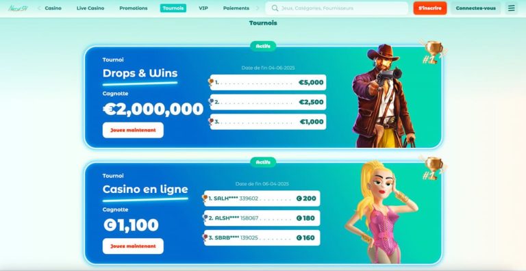 Néon54 Casino tournois